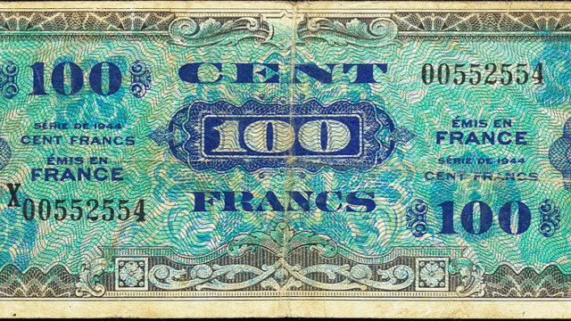 100 francs Drapeau type 1944