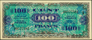 100 francs Drapeau type 1944