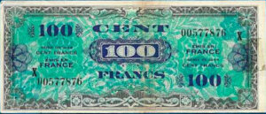 100 francs Drapeau type 1944