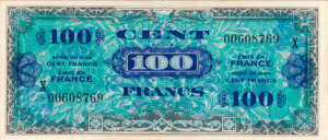 100 francs Drapeau type 1944