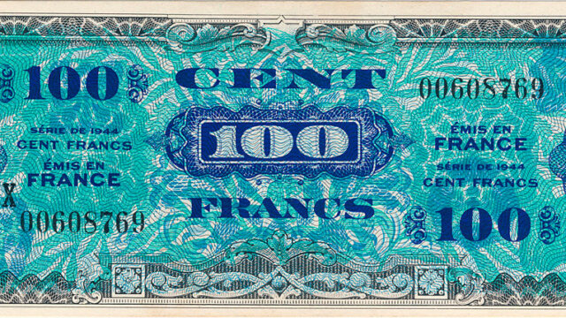 100 francs Drapeau type 1944