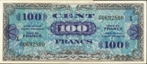 100 francs Drapeau type 1944