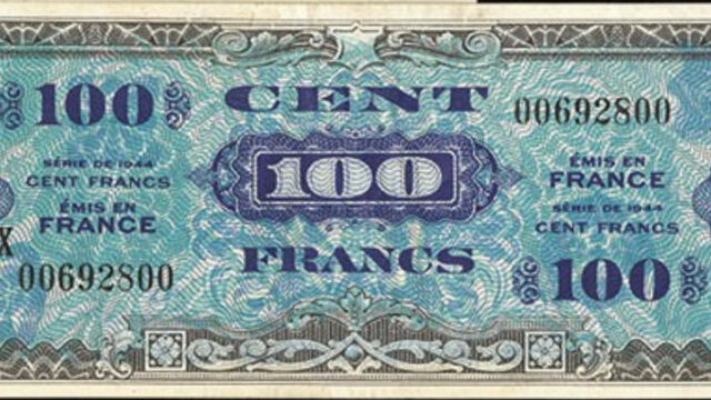 100 francs Drapeau type 1944