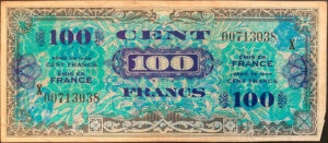 100 francs Drapeau type 1944