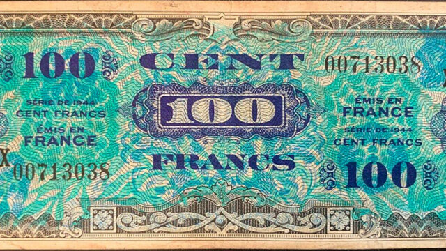 100 francs Drapeau type 1944