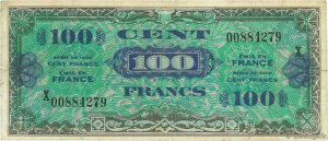 100 francs Drapeau type 1944