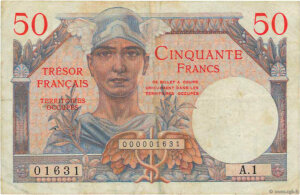 50 francs Trésor Français type 1947