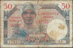 50 francs Trésor Français type 1947