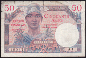 50 francs Trésor Français type 1947