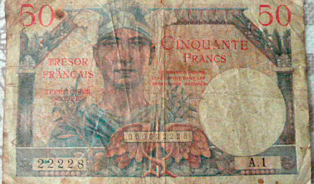 50 francs Trésor Français type 1947