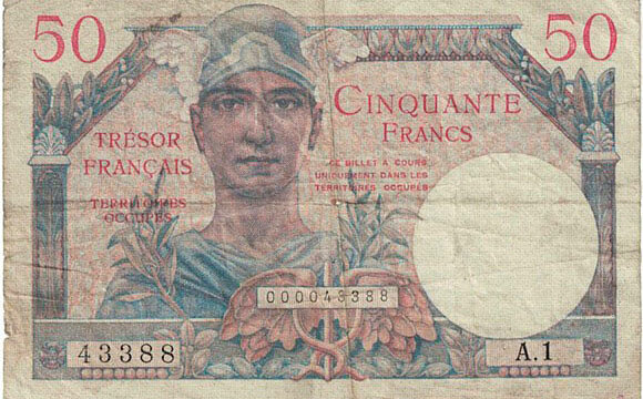 50 francs Trésor Français type 1947