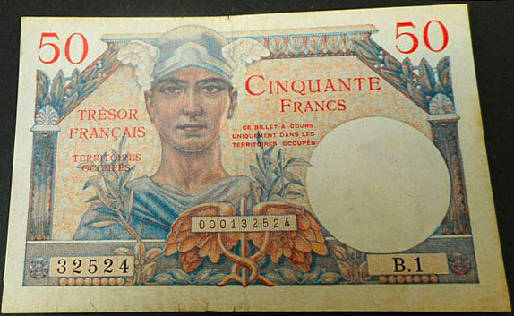 50 francs Trésor Français type 1947