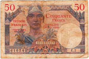 50 francs Trésor Français type 1947