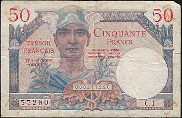 50 francs Trésor Français type 1947