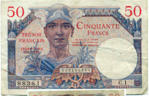 50 francs Trésor Français type 1947