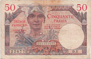 50 francs Trésor Français type 1947