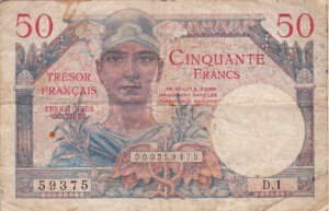 50 francs Trésor Français type 1947