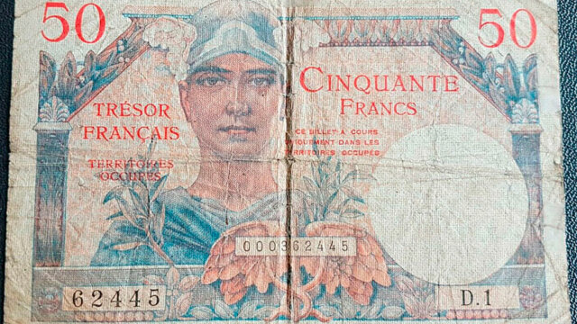 50 francs Trésor Français type 1947