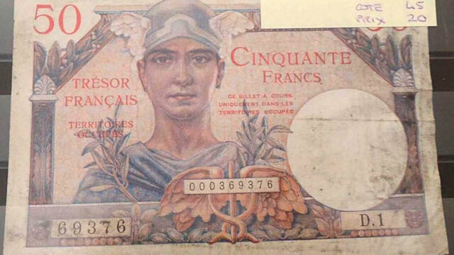 50 francs Trésor Français type 1947