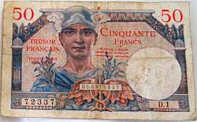 50 francs Trésor Français type 1947