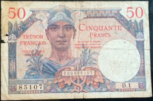 50 francs Trésor Français type 1947