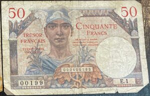 50 francs Trésor Français type 1947