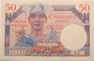 50 francs Trésor Français type 1947