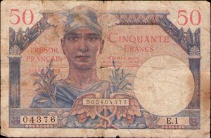 50 francs Trésor Français type 1947