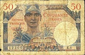 50 francs Trésor Français type 1947