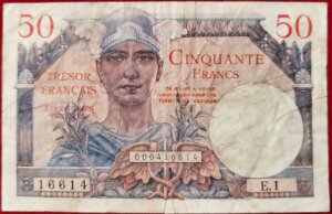 50 francs Trésor Français type 1947