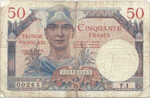 50 francs Trésor Français type 1947