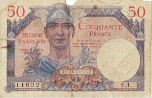 50 francs Trésor Français type 1947