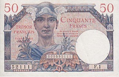 50 francs Trésor Français type 1947