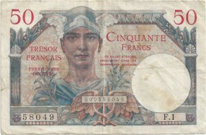 50 francs Trésor Français type 1947