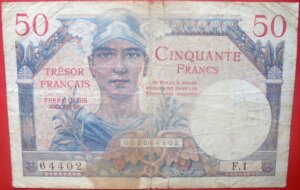 50 francs Trésor Français type 1947