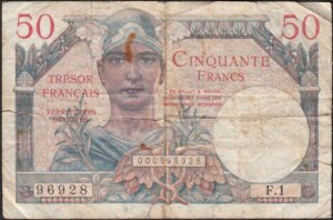 50 francs Trésor Français type 1947