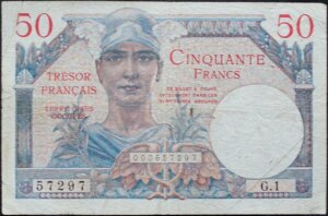 50 francs Trésor Français type 1947