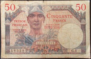 50 francs Trésor Français type 1947