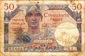 50 francs Trésor Français type 1947