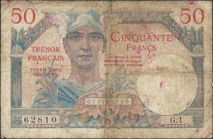 50 francs Trésor Français type 1947