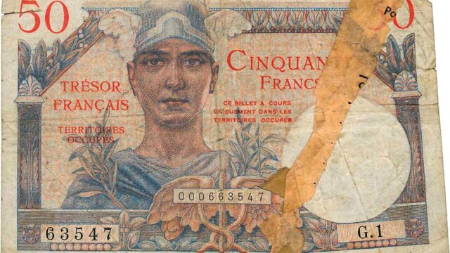 50 francs Trésor Français type 1947