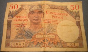 50 francs Trésor Français type 1947