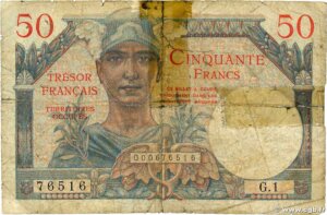 50 francs Trésor Français type 1947