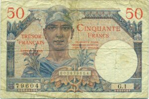 50 francs Trésor Français type 1947