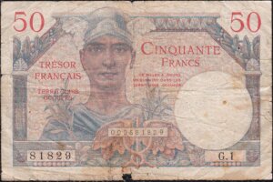 50 francs Trésor Français type 1947