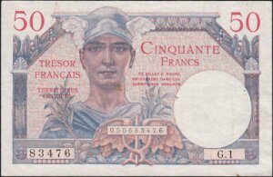 50 francs Trésor Français type 1947