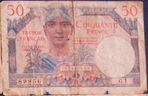 50 francs Trésor Français type 1947