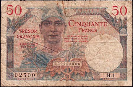 50 francs Trésor Français type 1947