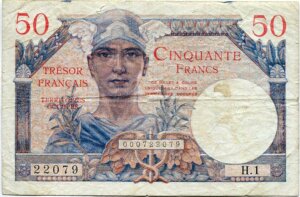 50 francs Trésor Français type 1947