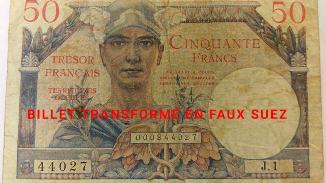 50 francs Trésor Français type 1947